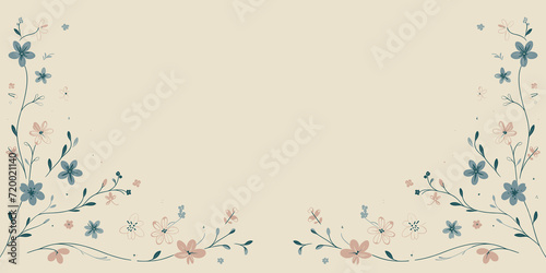 Floral background with flowers, abstract spring floral decorative wallpaper, Vector illustration, generative ai