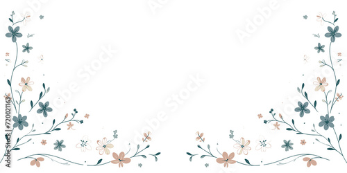 Floral background with flowers, abstract spring floral decorative wallpaper, Vector illustration, generative ai photo