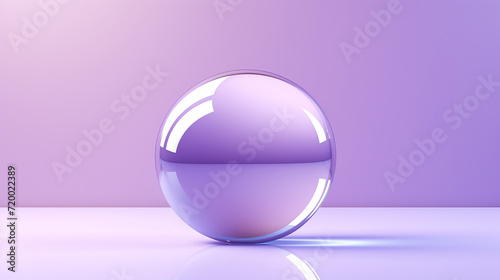  abstract minimalist background with metallic ball. 3d render