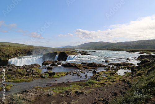 Godafoss waterfall is one of the most famous waterfalls Iceland