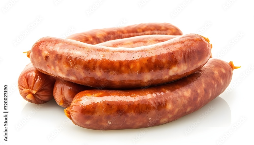 Stack of Sausages isolated on a white background Stack of Sausages isolated on a white background