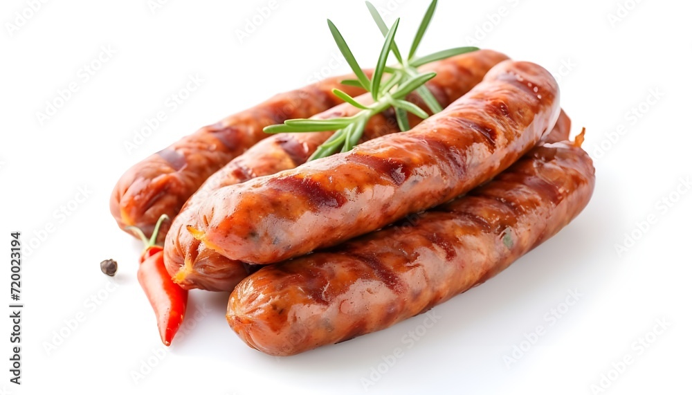 Stack of Sausages isolated on a white background Stack of Sausages isolated on a white background