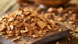 Mesquite chips add flavor to barbecue or barbeque