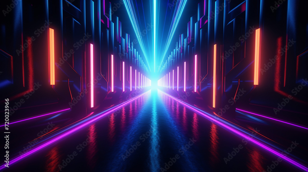 abstract geometric background with colorful lines. 3d render abstract geometric background with colorful lines. 3d render