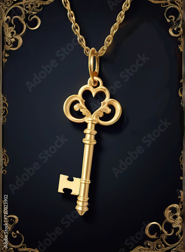  vintage heart shaped key symbol of love