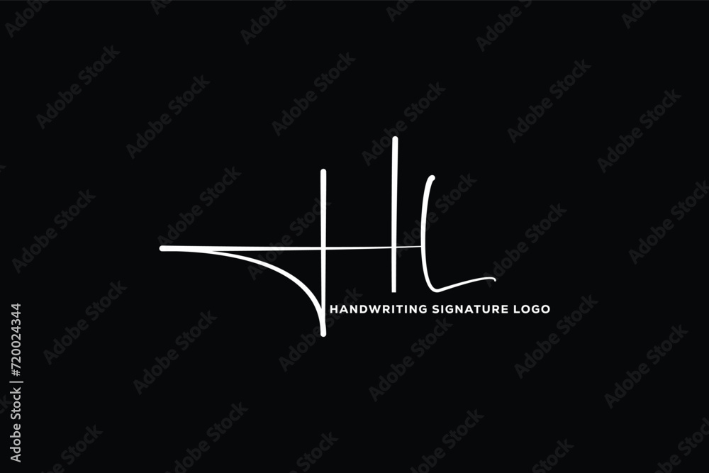 HL initials Handwriting signature logo. HL  Hand drawn Calligraphy lettering Vector. HL letter real estate, beauty, photography letter logo design.