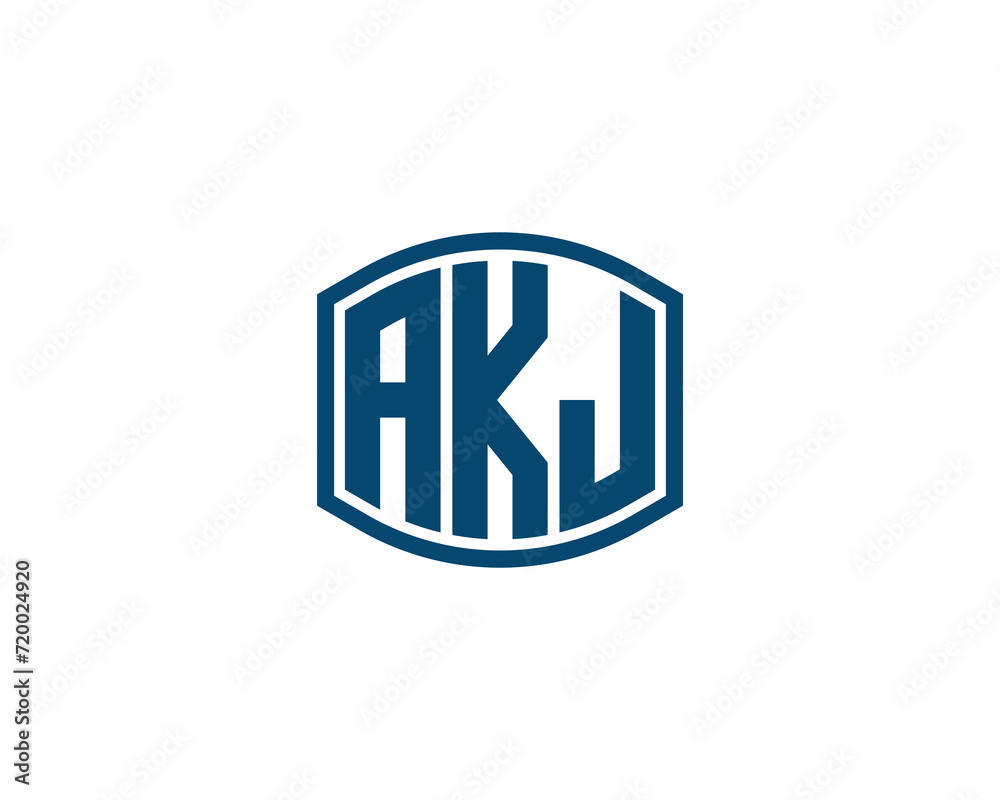 AKJ logo design vector template AKJ logo design vector template