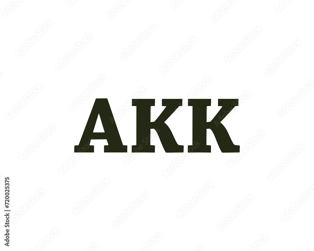 AKK Logo design vector template AKK Logo design vector template