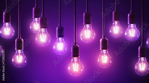 Abstract background with retro light bulbs