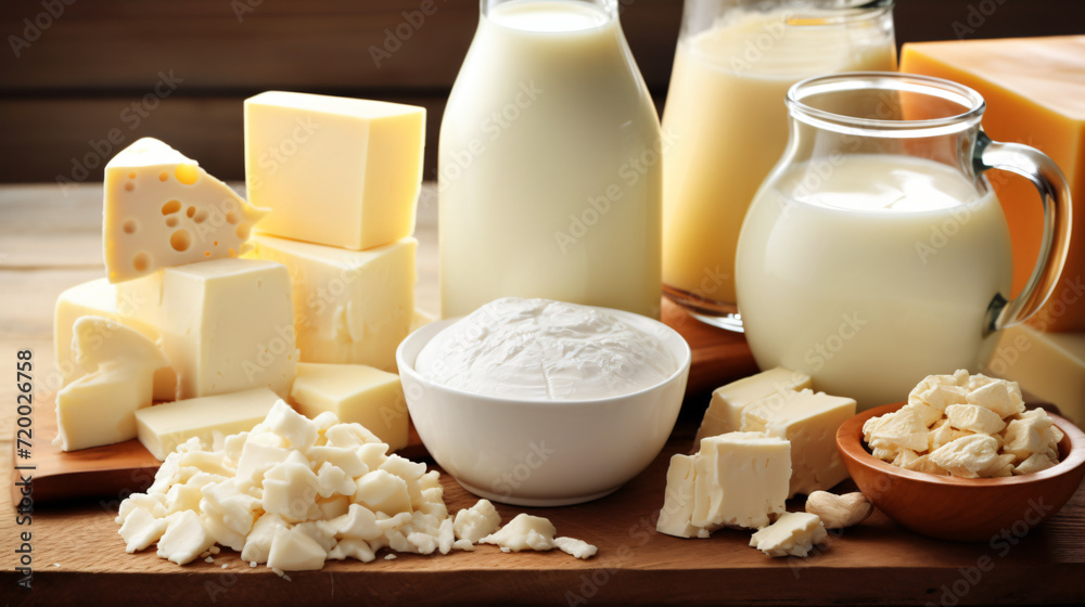 Assorted dairy items