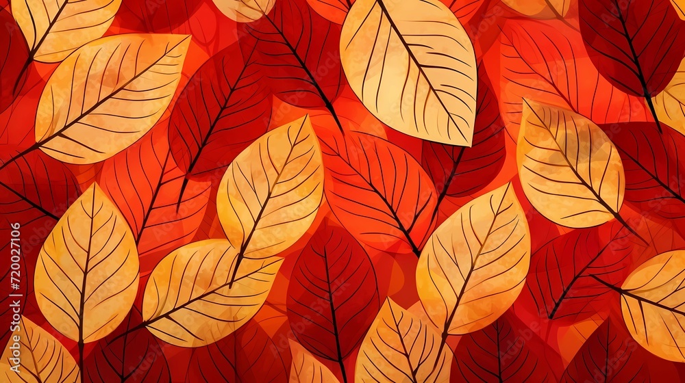 Fototapeta premium seamless background picture with leaf pattern, leaves, trees, tree branches