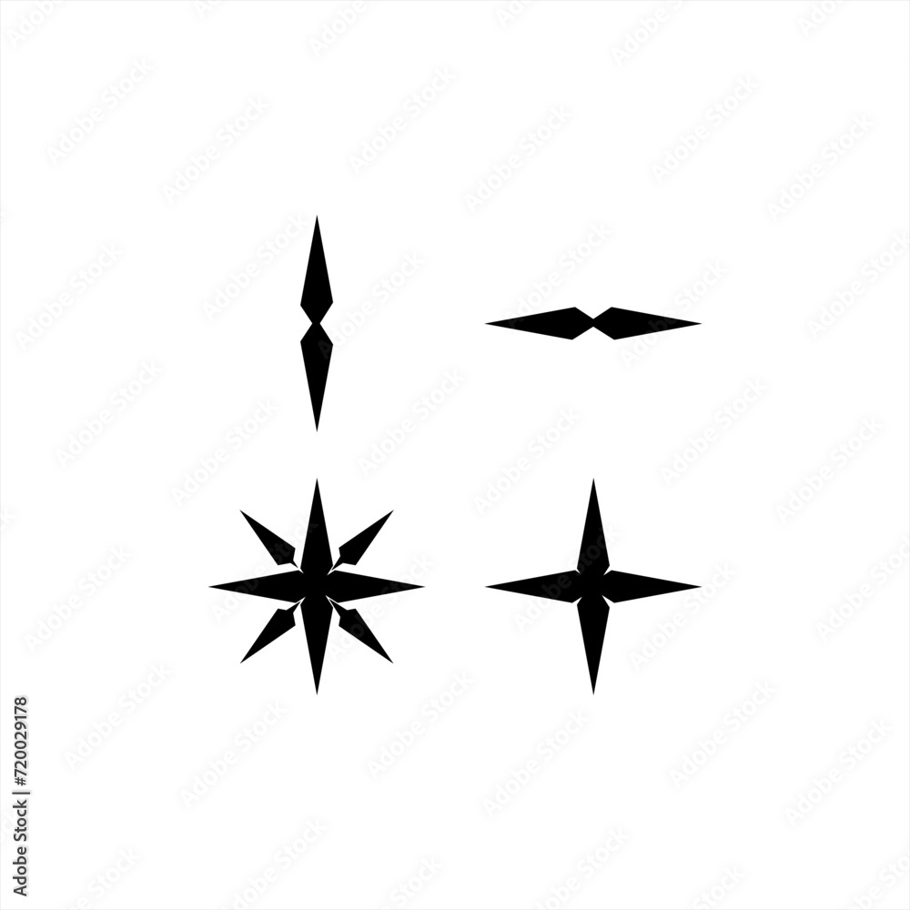star logo design, star ornament, vector, symbol, star silhouette