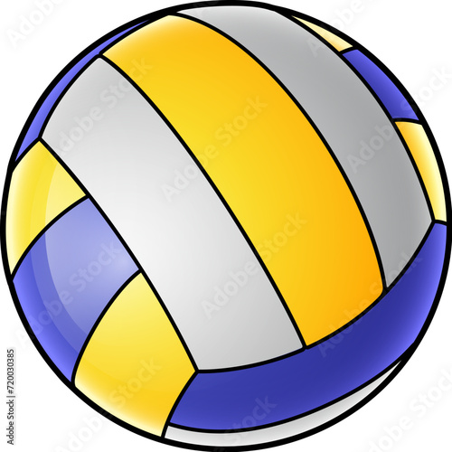 A volleyball ball isolated icon cartoon illustration