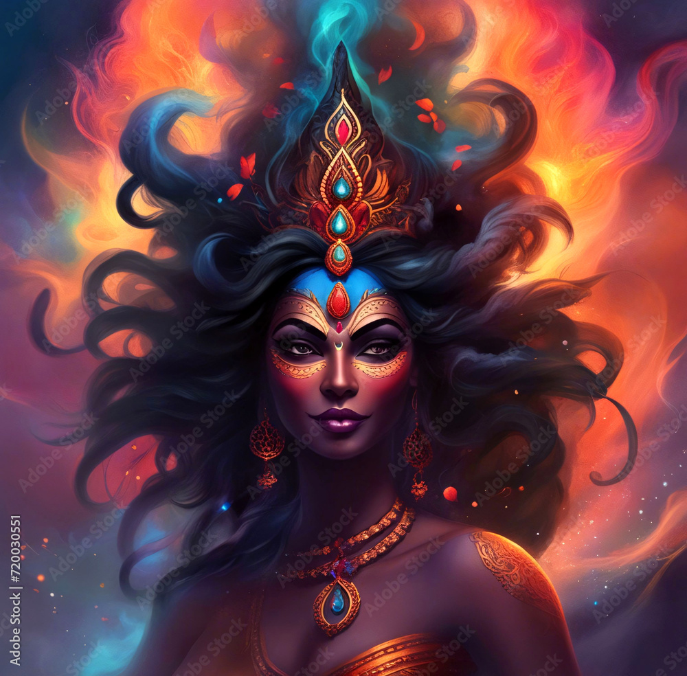 Obraz premium Hindu goddess Kali, fantasy art. 