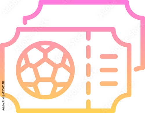 Football ticket icon