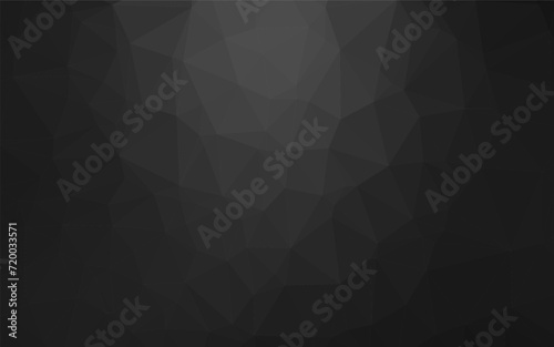 Dark Silver, Gray vector blurry triangle template. Creative illustration in halftone style with gradient. Template for a cell phone background.