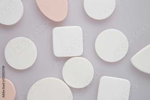 Various face puffs and beauty cotton pads