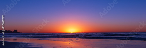 Sunset at Scripps beach in La Jolla  San Diego  California  United States