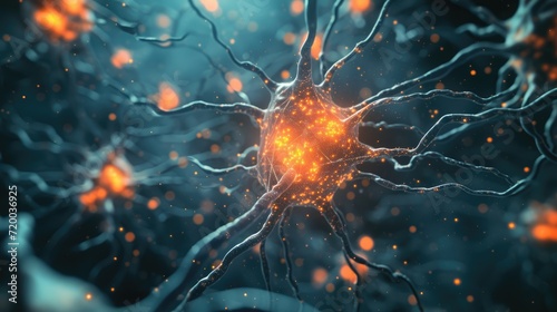 abstract Neurons cells concept background