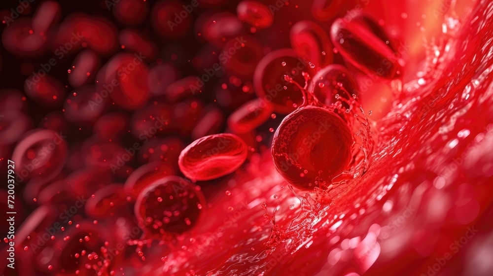 red blood cells veins arteries 3d abstract background