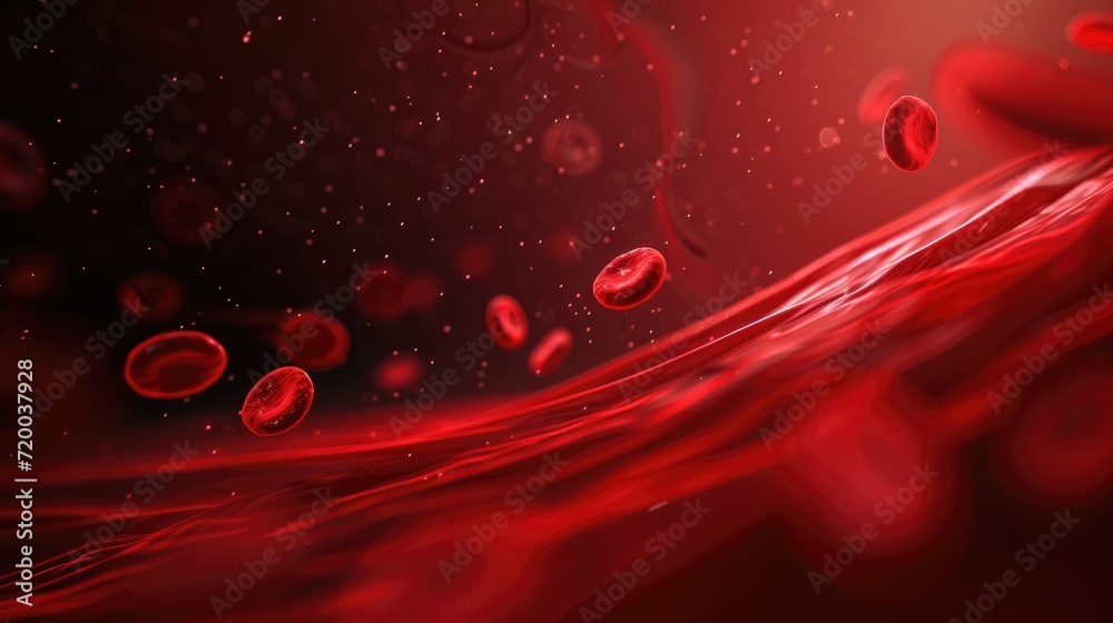 red blood cells veins arteries 3d abstract background Stock ...