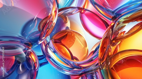 Colorful Glass 3D Object abstract wallpaper background