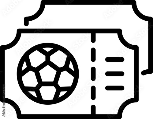 Football ticket icon