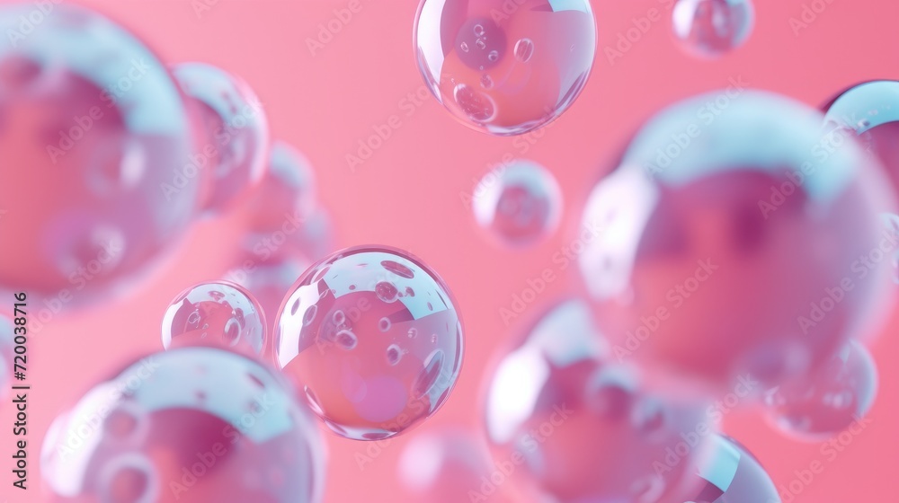 abstract 3d floating spheres background