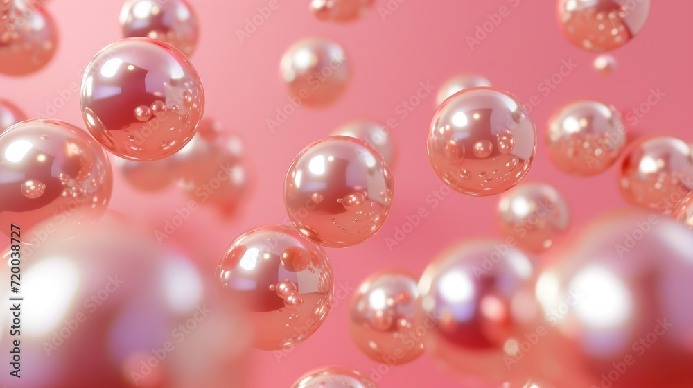 abstract 3d floating spheres background