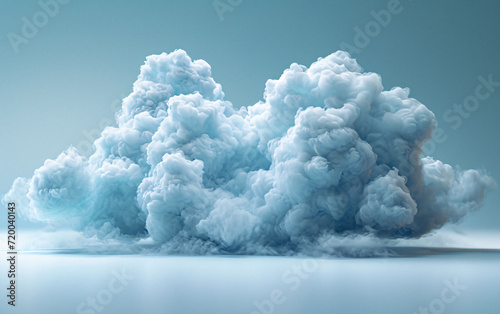 White clouds, white texture elements, beautiful fluffy clouds on blue sky background