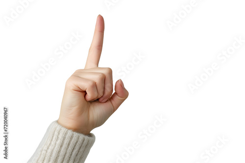 a hand pointing up on a transparent background