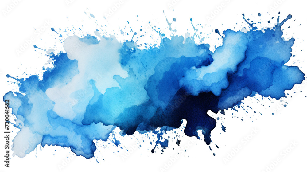Obraz premium watercolor stain blue paint splatter