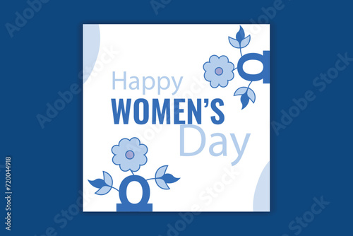 happy women's day social media banner design 