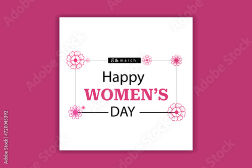 happy women's day social media banner design 