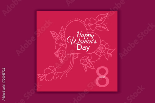happy women's day social media banner design 