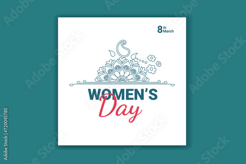 happy women's day social media banner design 