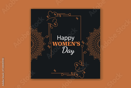 happy women's day social media banner design 