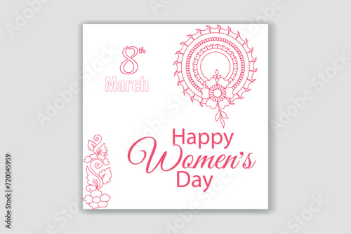 happy women's day social media banner design 