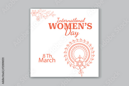 happy women's day social media banner design 