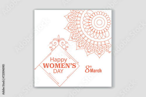 happy women's day social media banner design 