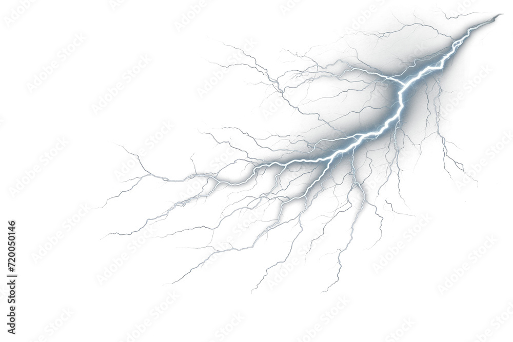 Realistic lightning strikes on transparent background, adding drama and intensity to your designs Realistic lightning strikes on transparent background, adding drama and intensity to your designs