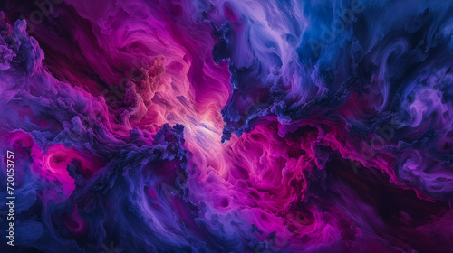 Vászonkép Colorful nebular galaxy, stars, and clouds universe wallpaper
