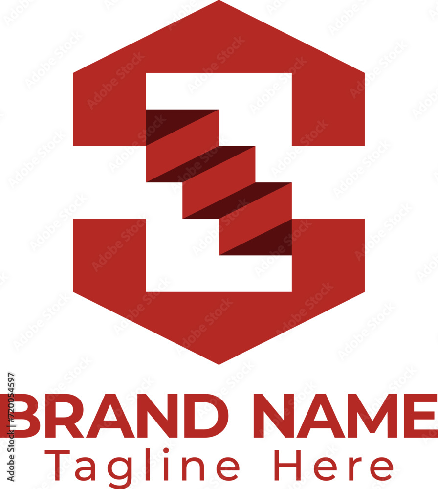 letter S stairs and home premium logo vector letter S stairs and home premium logo vector