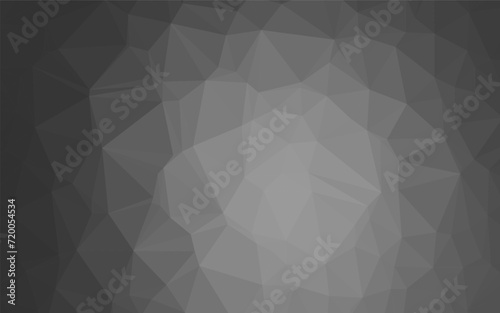 Dark Silver, Gray vector shining triangular background. Colorful illustration in abstract style with gradient. Textured pattern for background.