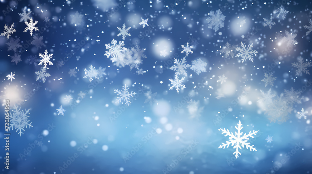 Snowflake background, snowflake border, winter holiday background, soft colors and dreamy atmosphere