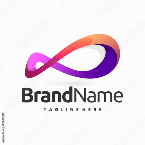 infinite shape logo design template,infinite shape logo design template, colorful infinity logo design