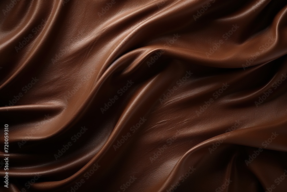 Dark chocolate background in the form of blurred waves Dark chocolate background in the form of blurred waves