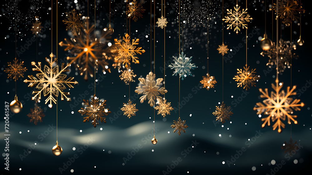 Beautiful winter Christmas glowing background with falling snowflakes, winter background Beautiful winter Christmas glowing background with falling snowflakes, winter background