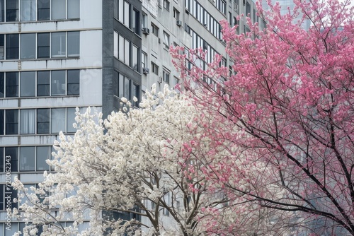Spring Awakening: Cherry Blossoms and Urban Architecture © Breezze