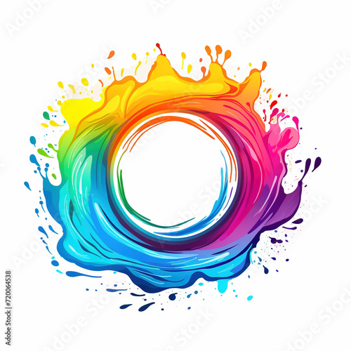 HOLI logo, typography, , Pop Art ,colorful Business style Logo, abstract colors, rainbow colours ,Indian festival Holi , professional cute photography ,Vector Illustration, watercolor,water splash